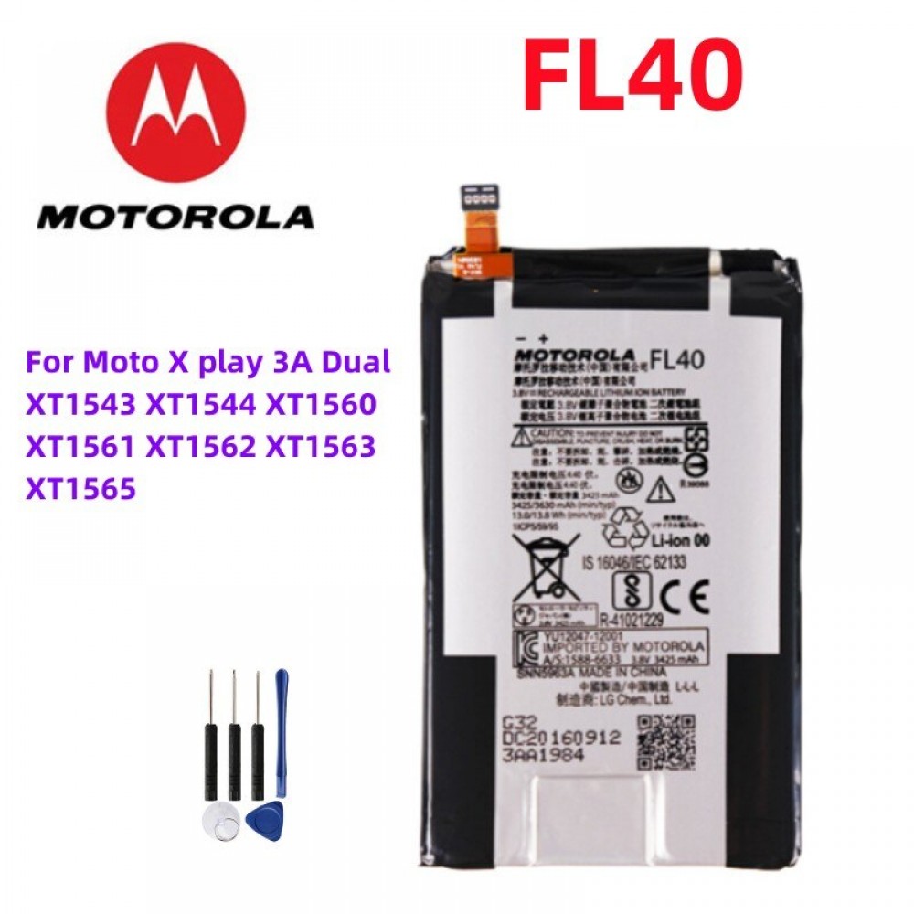 Moto X play 3A Dual FL40 Battery (XT1543 XT1544 XT1560 XT1561 XT1562 XT1563 XT1565)