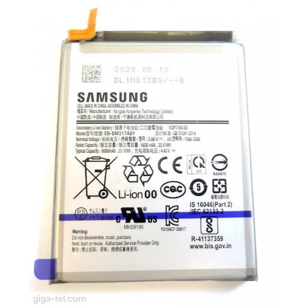 Replacement Battery EB-BM317ABY Compatible with Galaxy M31 (SM-M315F) Galaxy M31s (SM-M317F) 6000mAh GH82-23775A